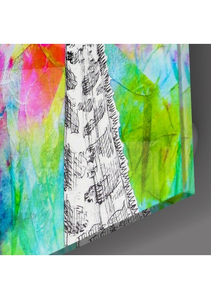 Zürafa Cam Tablo - 72X46 cm