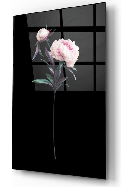 Çiçek Cam Tablo - 72X46 cm
