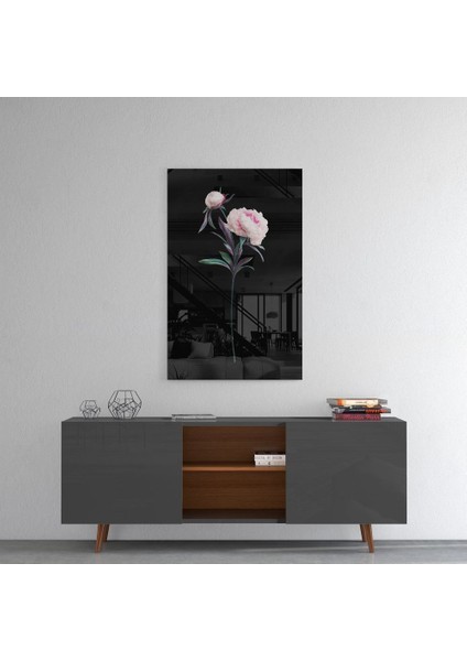 Çiçek Cam Tablo - 72X46 cm fırsatları