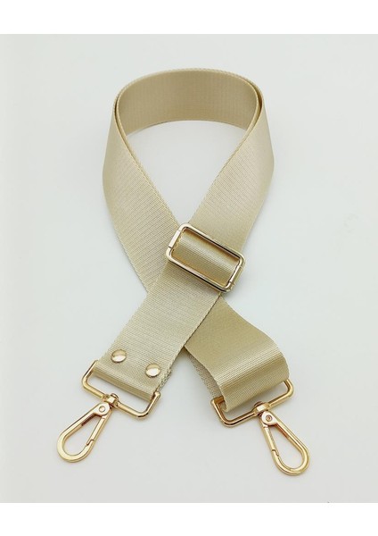 Polyester Kolon 120X4 cm Bej Light Gold Metalli