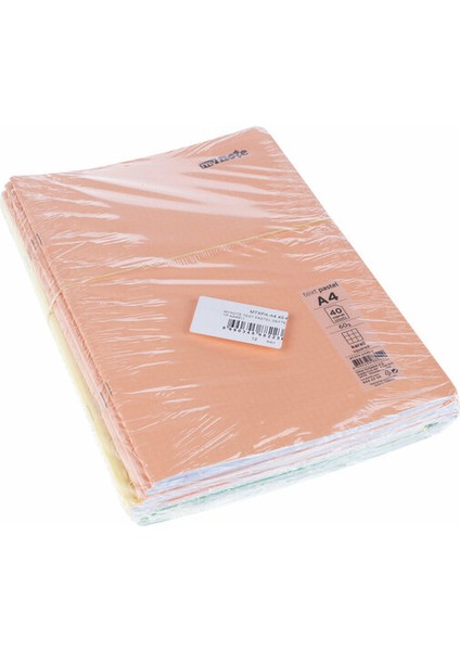 Tel Dikişli Pp.kapak Text Pastel Defter A4 40/4 MTXPA-A440-K 2229 2236 **1 Adet**