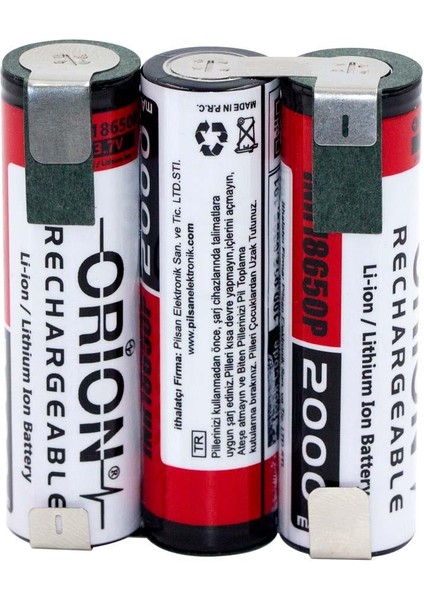 18650 11.1V 2000MAH 15C 3s Bms Devreli Şarj Konnektörlü Matkap Pili modelleri