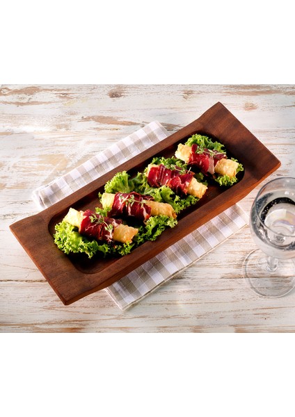 Döküm Ahşap Servis Tepsisi, Iroko Ağacı. Ölçü 18X40CM. fiyatları