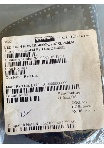 L1T2-4070000000000 Yüksek Güçlü LED 4000K 55 Adet