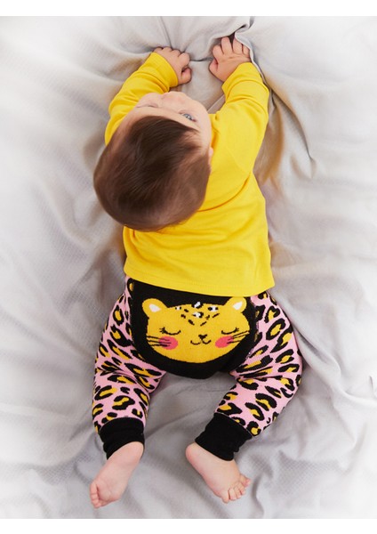 Leopar Kız Bebek T-Shirt Tayt-Pantolon Takım