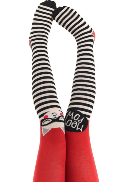 Meow Pow Kız Çocuk Külotlu Çorap