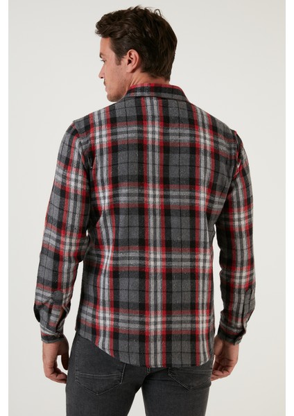 Ekoseli Uzun Kollu Slim Fit Kışlık Gömlek Erkek Gömlek CF21W112844 indirimleri