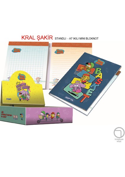 Kral Şakir A7 80 Yaprak Ç+K Ikili Blok Defter