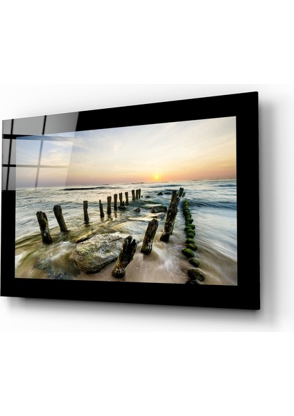 Gün Batımı Cam Tablo - 110X70 cm