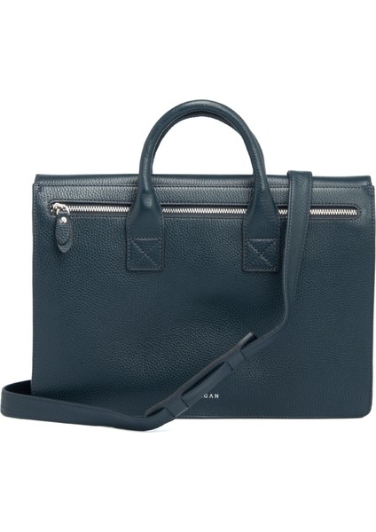 Lacivert Deri Unisex Evrak Çantası - S1EV00021247-A38