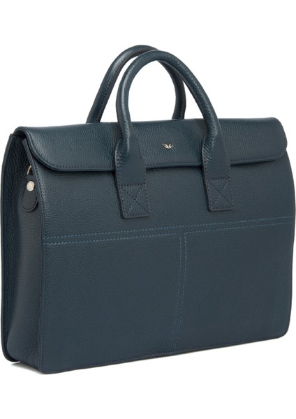 Lacivert Deri Unisex Evrak Çantası - S1EV00021247-A38 fiyatları