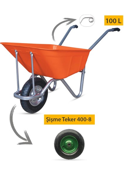 Megaplast El Arabası -100 Litre