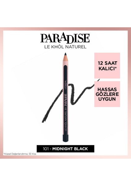 L'Oréal Paris Paradise Le Khol Göz Kalemi 101 Midnight Black