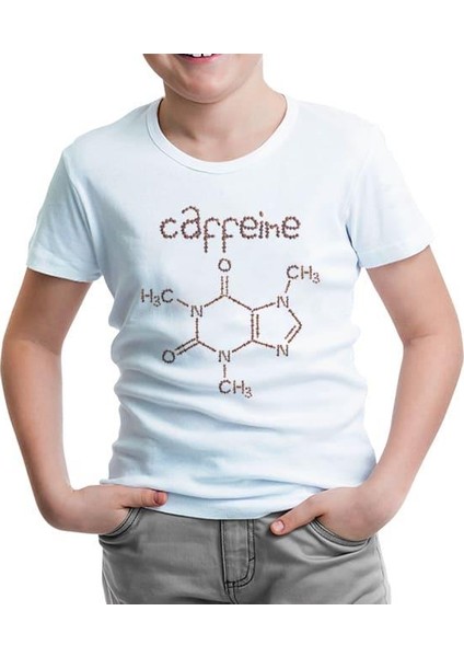 Kimya - Kafein Element Beyaz Çocuk Tshirt