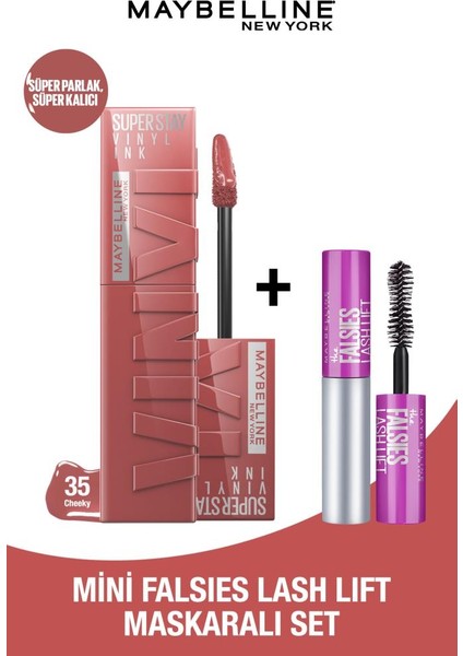 Vinyl Ink 35 Cheeky + Mini Falsies Lash Lift Maskaralı Set