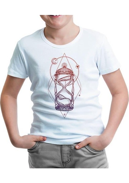 Kum Saati - Yıldızlarda Zaman Beyaz Çocuk Tshirt