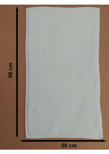 12'li Beyaz Mikrofiber Boya Tutmayan Kuaför Havlusu Berber Havlusu - 50x90 cm - Leke ve Solmaya Dayanıklı