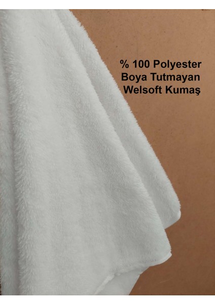 12'li Beyaz Mikrofiber Boya Tutmayan Kuaför Havlusu Berber Havlusu - 50x90 cm - Leke ve Solmaya Dayanıklı