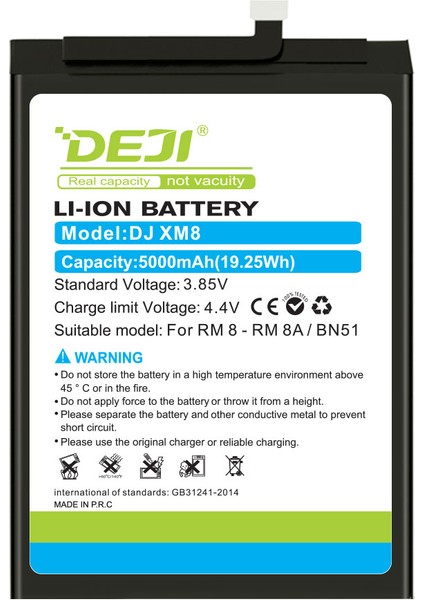 Xiaomi Redmi 8 / Redmi 8a Uyumlu Mucize Batarya /bn51 fiyatları