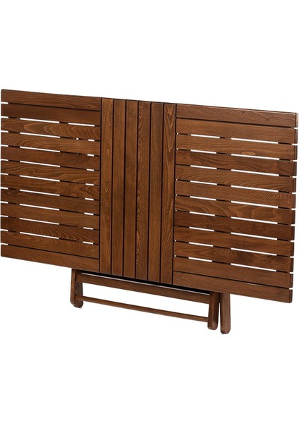 Antalya Ahşap Bahçe Balkon Takımı 80 x 160 cm Masa + 4 Minderli Sandalye Katlanır Set fırsatları