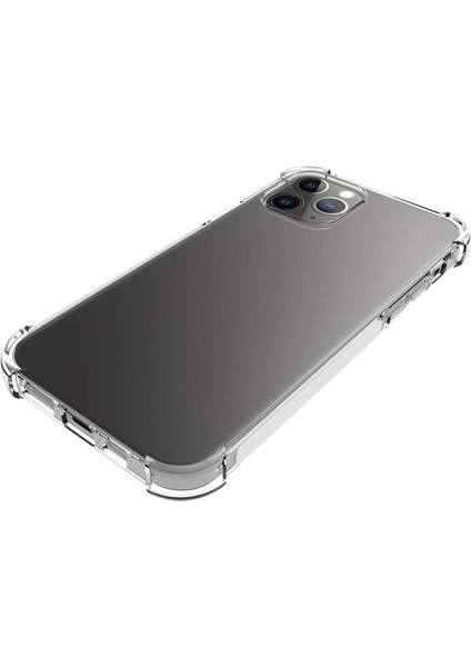 Apple iPhone 12 Pro Kılıf Antishock Sert Kapak+Nano Glass Renksiz