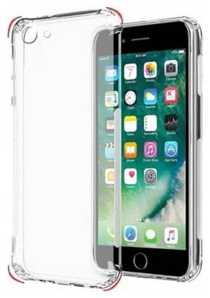 Apple iPhone Se 2022 Kılıf Antishock Kamera Korumalı Silikon Renksiz