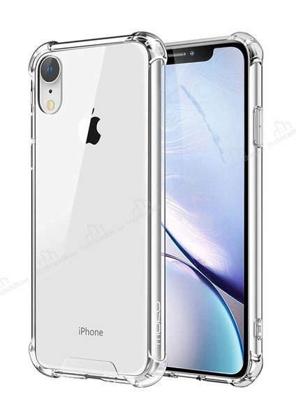 Apple iPhone Xr Kılıf Antishock Ultra Koruma Sert+Nano Glass Şeffaf