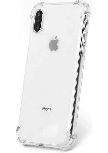 Apple iPhone Xs Kılıf Antishock Ultra Koruma Sert Kapak Şeffaf