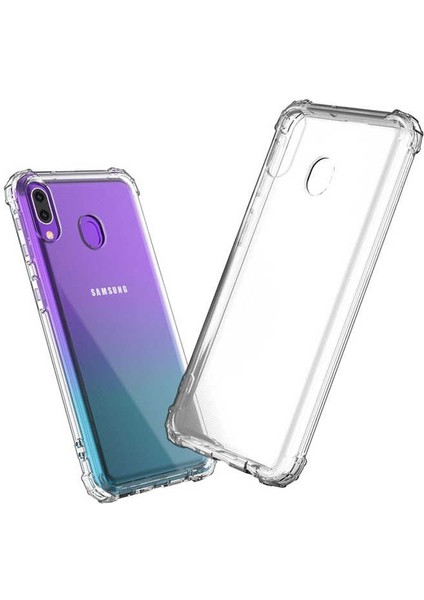 Samsung Galaxy A30 Kılıf Antishock Ultra Koruma+Nano Glass Renksiz