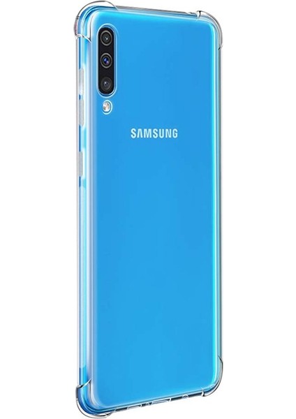 Samsung Galaxy A50 Kılıf Antishock Ultra Koruma+Nano Glass Renksiz