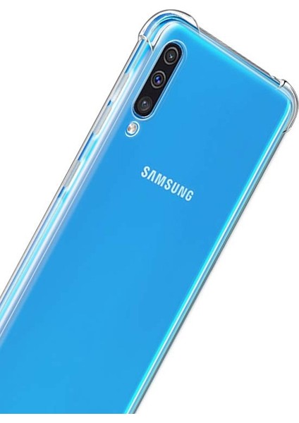 Samsung Galaxy A50 Kılıf Antishock Ultra Koruma+Nano Glass Renksiz