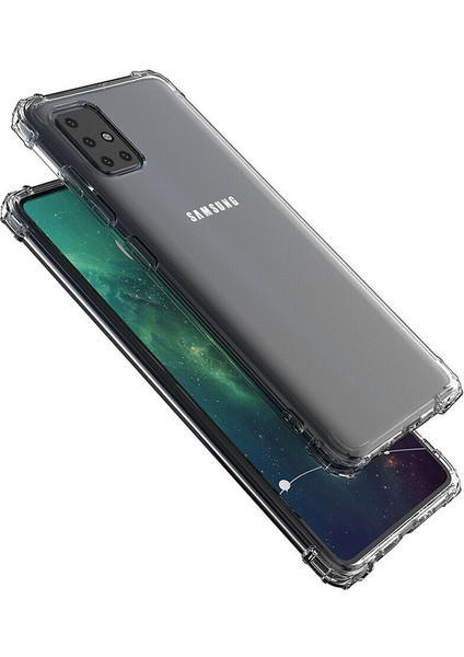 Samsung Galaxy A71 Kılıf Antishock Ultra Koruma Sert Kapak Şeffaf