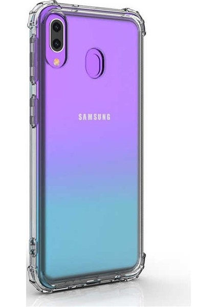 Samsung Galaxy M10S Kılıf Antishock Ultra Koruma+Nano Glass Şeffaf