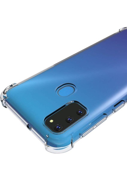 Samsung Galaxy M30S Kılıf Antishock Ultra Koruma+Nano Glass Şeffaf