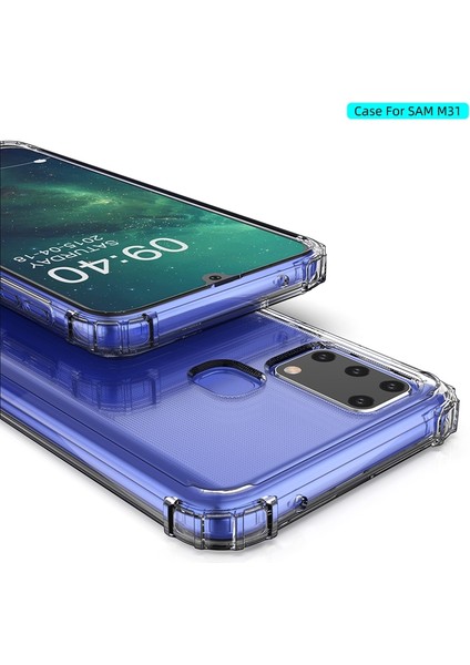 Samsung Galaxy M31 Kılıf Antishock Ultra Koruma Sert Kapak Şeffaf