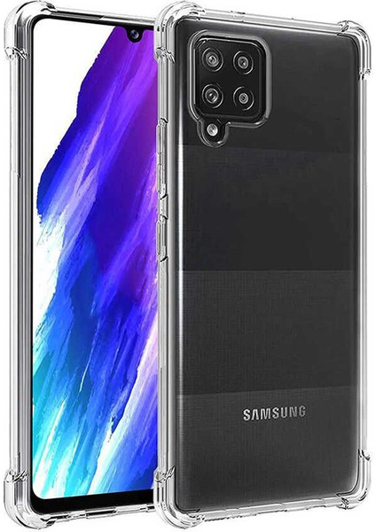 Samsung Galaxy M32 4g Kılıf Antishock Sert Kapak+Nano Glass Renksiz