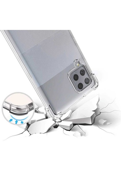 Samsung Galaxy M32 4g Kılıf Antishock Sert Kapak+Nano Glass Renksiz