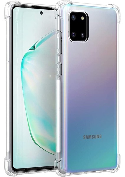 Samsung Galaxy Note 10 Lite Kılıf Antishock Sert Kapak+Nano Glass Renksiz