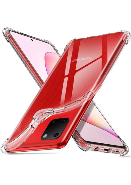 Samsung Galaxy Note 10 Lite Kılıf Antishock Sert Kapak+Nano Glass Renksiz