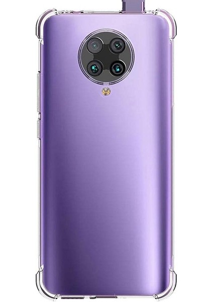 Xiaomi Poco F2 Pro Kılıf Antishock Koruma Sert Silikon + Full Nano Ekran Renksiz
