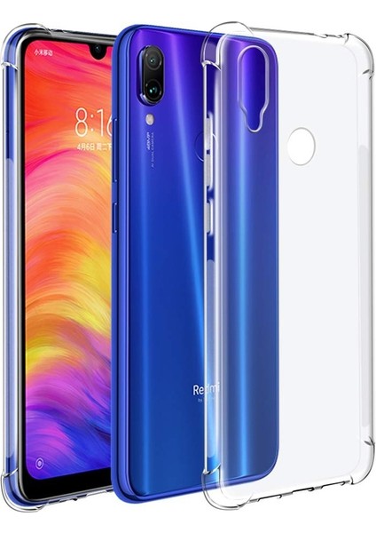 Xiaomi Redmi Note 7 Kılıf Antishock Ultra Koruma Kapak+Nano Glass Renksiz