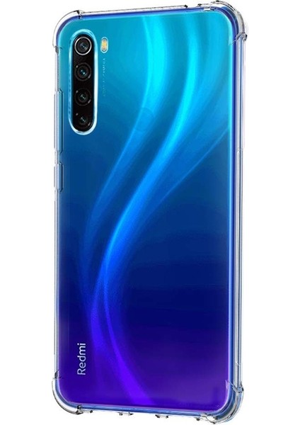 Xiaomi Redmi Note 8 Kılıf Antishock Ultra Koruma+Nano Glass Şeffaf