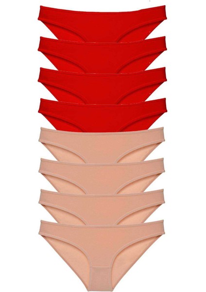 8 Adet Süper Eko Set Likralı Kadın Slip Külot