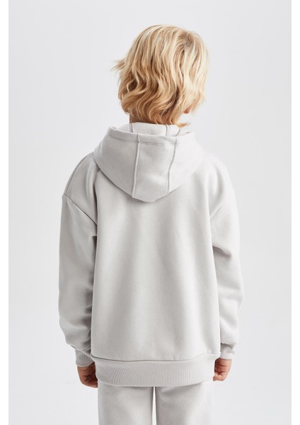 Erkek Çocuk Oversize Fit Kapüşonlu Sweatshirt X8375A622AU fırsatları