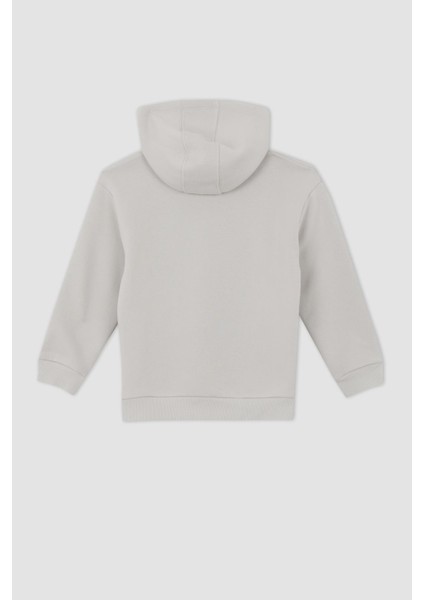 Erkek Çocuk Oversize Fit Kapüşonlu Sweatshirt X8375A622AU