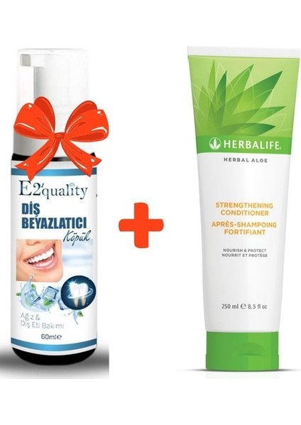E2'quality Diş Beyazlatıcı Köpük + Urban Care Argan Oil & Keratin Durulanmayan Bakım Kremi, 150 ml