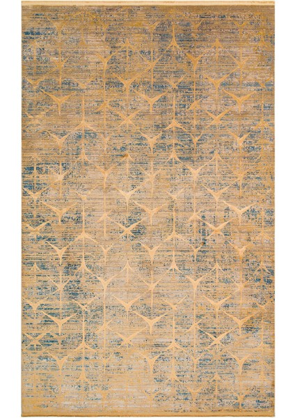 Verona Dyed Vrd 06 Mavi Gold Kolay Kullanım Yumuşak İpeksi Modern İnce Salon Halısı