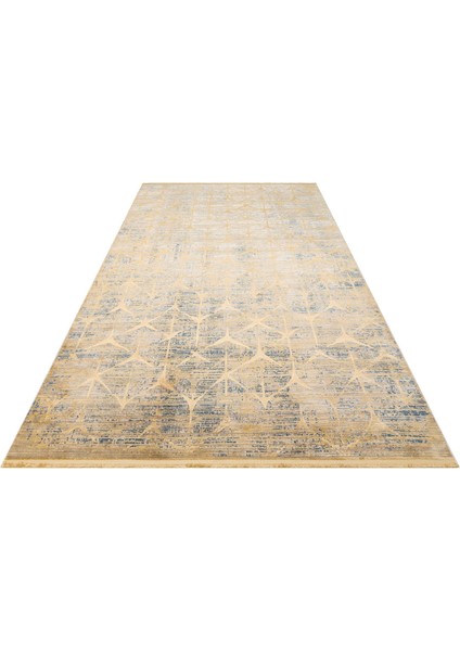 Verona Dyed Vrd 06 Mavi Gold Kolay Kullanım Yumuşak İpeksi Modern İnce Salon Halısı fırsatları