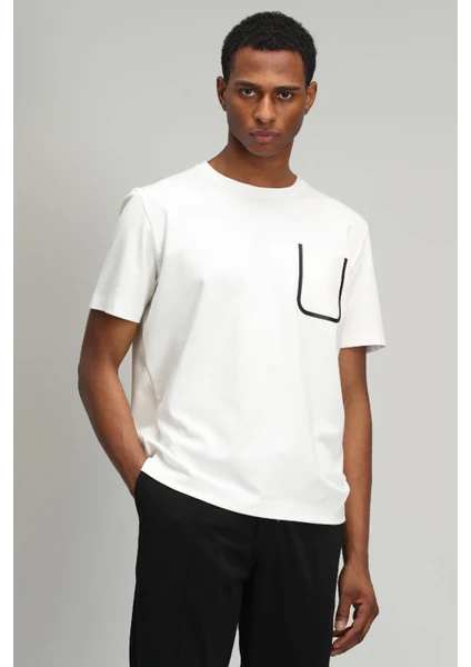 Marni Modern Grafik T-Shirt Kırık Beyaz