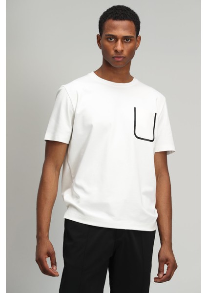 Marni Modern Grafik T-Shirt Kırık Beyaz